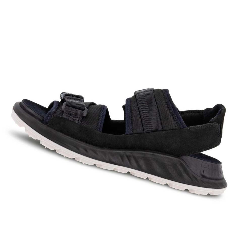 Women's Ecco Exowrap 2 Strap Buckle Sandals Black / Black | USA 171BEX